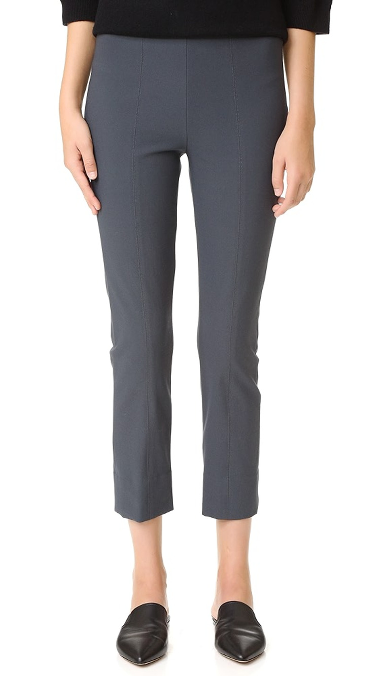 Vince Tailored Grey Stitch Front Seamed Pants Size S